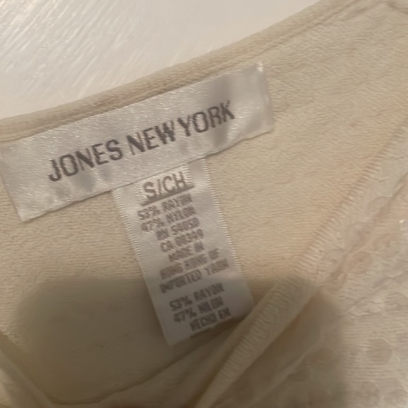 Vintage Jones New York Double V-Neck Sequined Sweater Shell S - Picture 2 of 5